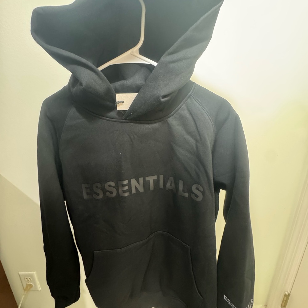 Essentials Charcoal Hoodie Sweater for Men
